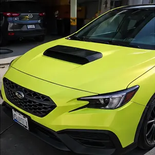 Proteccion de pintura para autos deportivos Subaru WRX verde en Tijuana